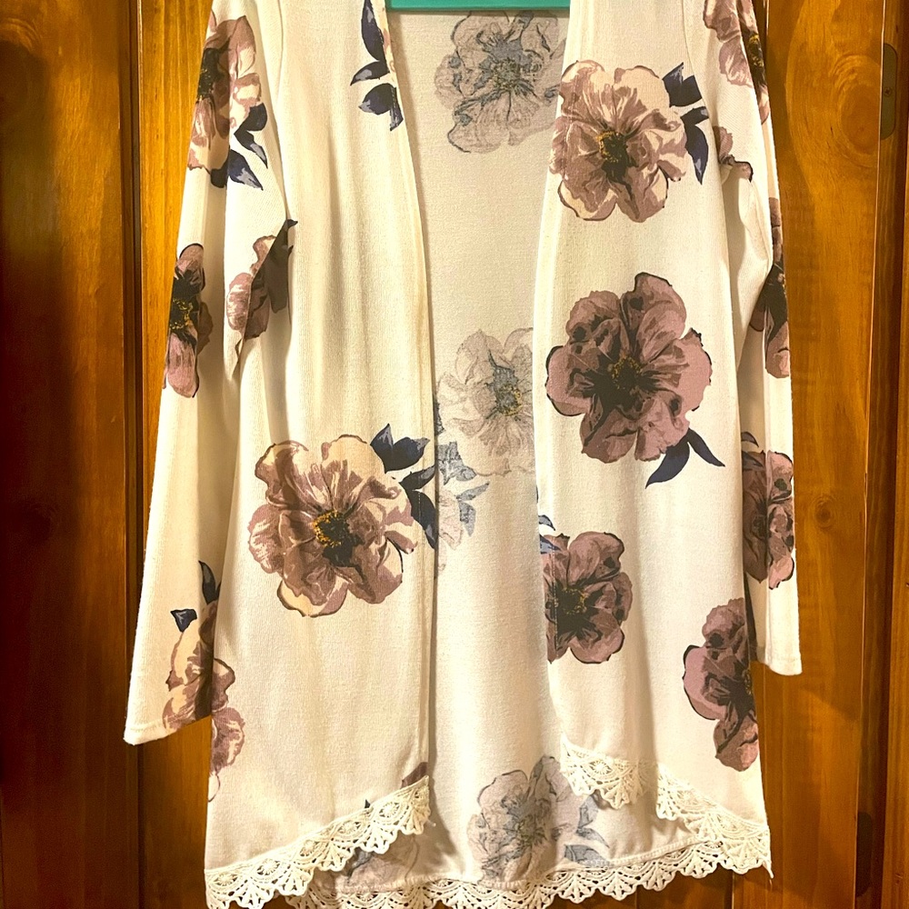 Charlotte Russe Floral Cardi